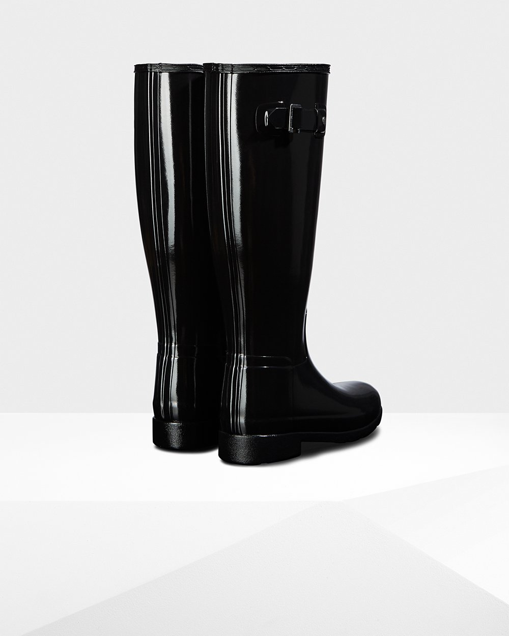 Galochas Altas Hunter Feminina Pretas - Original Refined Gloss - 13VLZHOUK